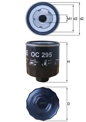 MAHLE OC 295 Filtru ulei