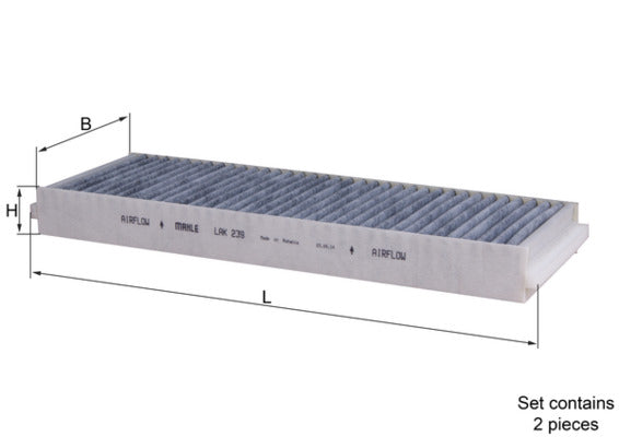 MAHLE LAK 239/S Filtru, aer habitaclu