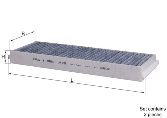 MAHLE LAK 239/S Filtru, aer habitaclu