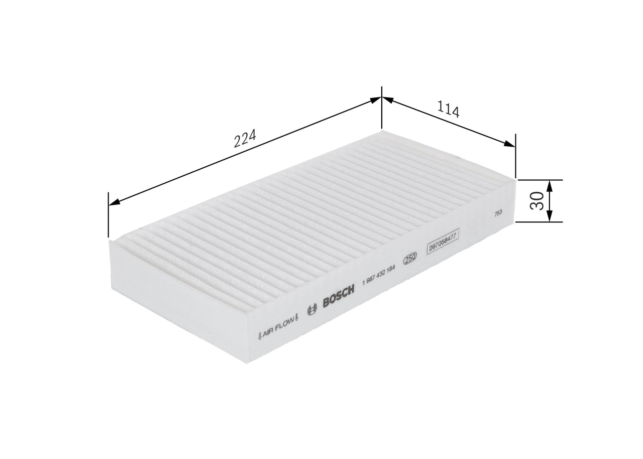 BOSCH 1 987 432 184 Filtru, aer habitaclu