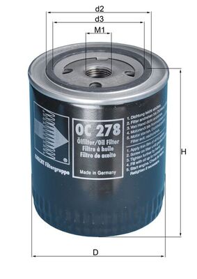 MAHLE OC 278 Filtru ulei