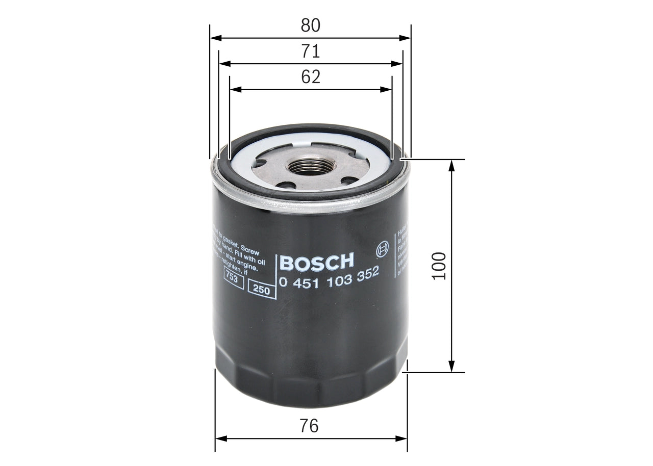 BOSCH 0 451 103 352 Filtru ulei