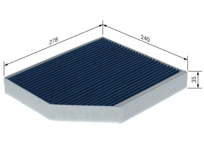 BOSCH 0 986 628 622 Filtru, aer habitaclu