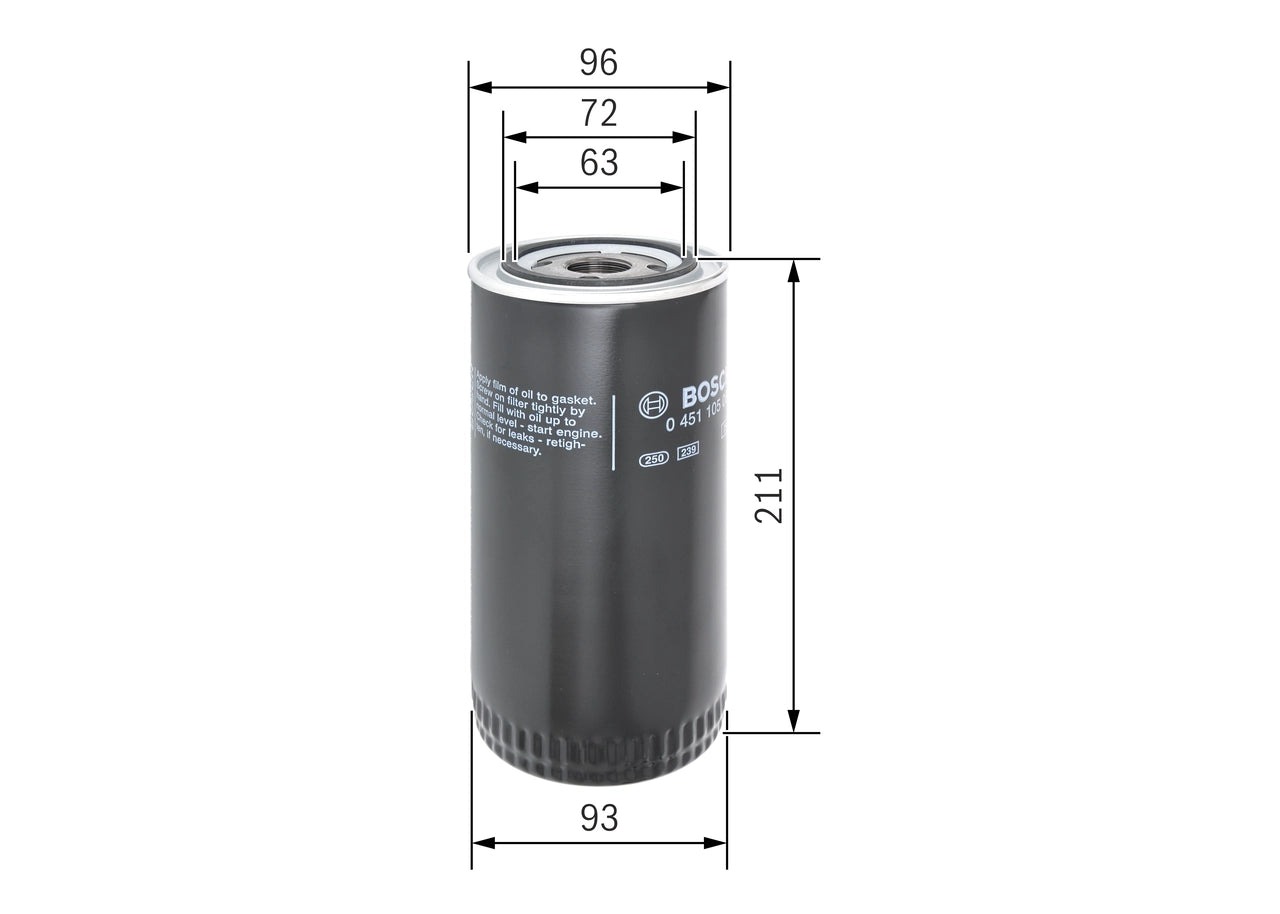 BOSCH 0 451 105 067 Filtru ulei