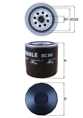 MAHLE OC 383 Filtru ulei