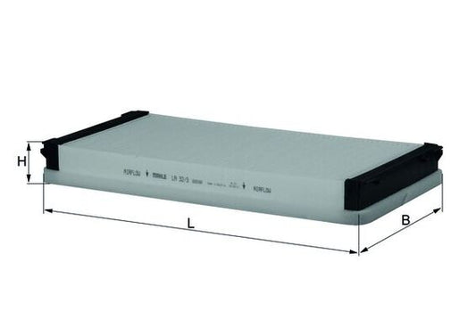 MAHLE LA 32/3 Filtru, aer habitaclu