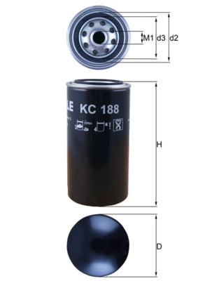 MAHLE KC 188 Filtru combustibil