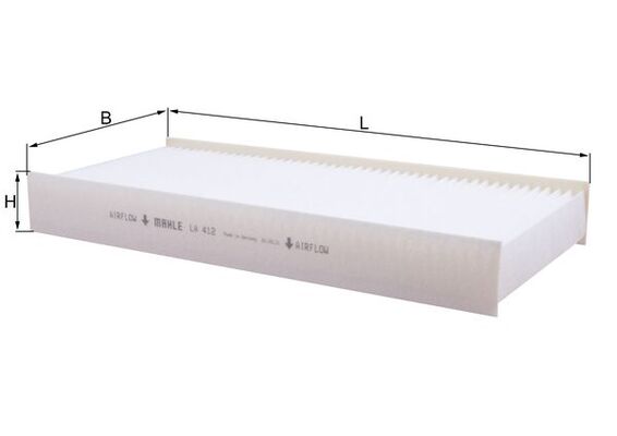 MAHLE LA 412 Filtru, aer habitaclu