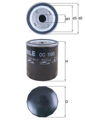 MAHLE OC 198 Filtru ulei