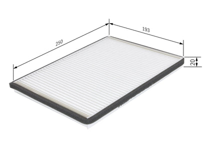 BOSCH 1 987 432 058 Filtru, aer habitaclu
