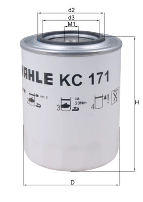 MAHLE KC 171 Filtru combustibil