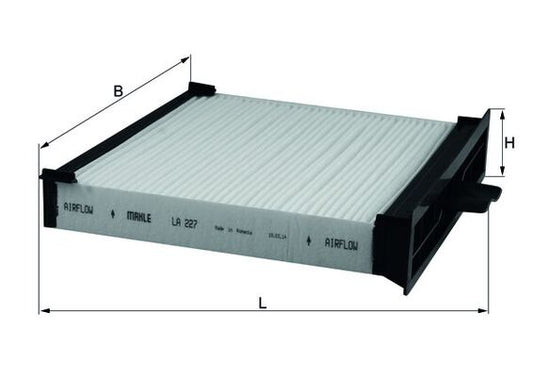 MAHLE LA 227 Filtru, aer habitaclu