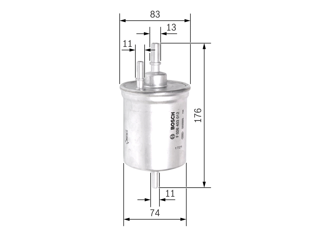 BOSCH F 026 403 012 Filtru combustibil