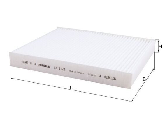 MAHLE LA 1123 Filtru, aer habitaclu
