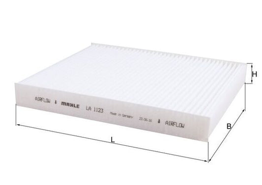 MAHLE LA 1123 Filtru, aer habitaclu