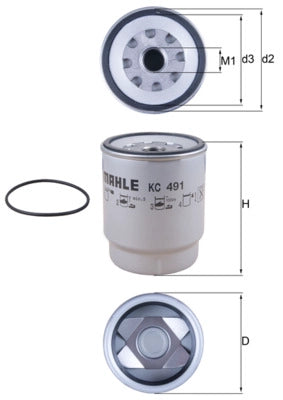 MAHLE KC 491D Filtru combustibil