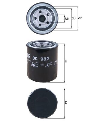 MAHLE OC 982 Filtru ulei