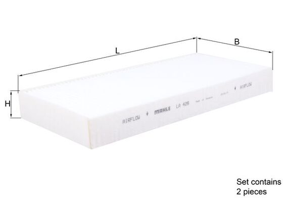 MAHLE LA 426/S Filtru, aer habitaclu