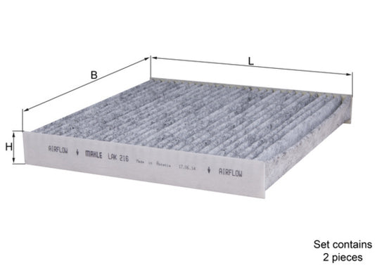 MAHLE LAK 216 Filtru, aer habitaclu