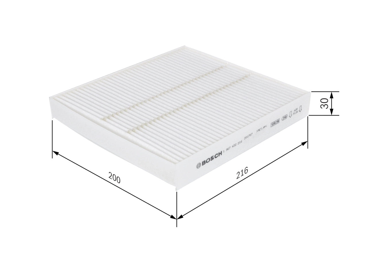 BOSCH 1 987 432 216 Filtru, aer habitaclu