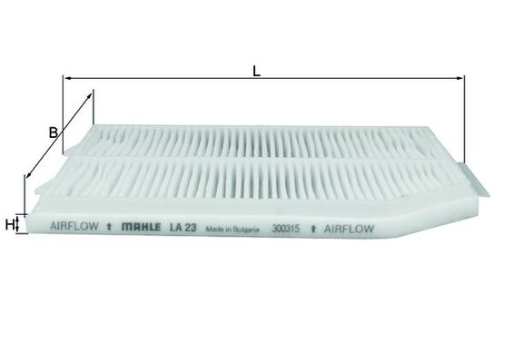 MAHLE LA 23 Filtru, aer habitaclu