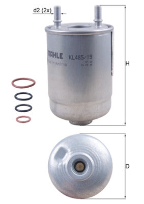 MAHLE KL 485/19D Filtru combustibil
