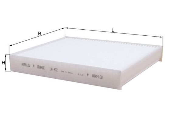MAHLE LA 472 Filtru, aer habitaclu