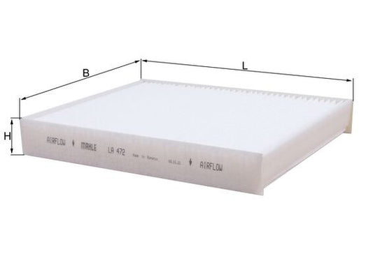 MAHLE LA 472 Filtru, aer habitaclu