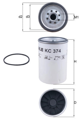 MAHLE KC 374D Filtru combustibil