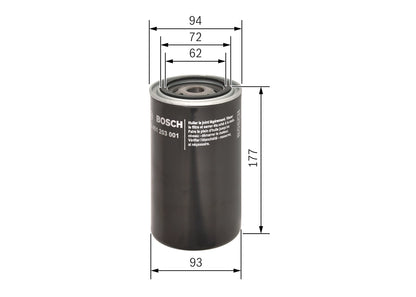 BOSCH 0 451 203 001 Filtru ulei