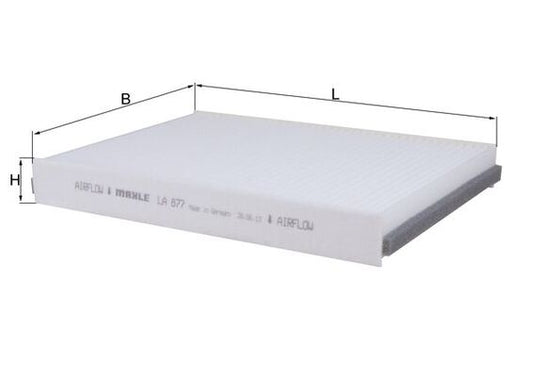 MAHLE LA 877 Filtru, aer habitaclu