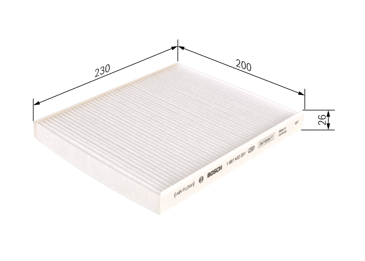 BOSCH 1 987 432 251 Filtru, aer habitaclu