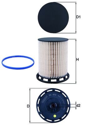 MAHLE KX 493D Filtru combustibil