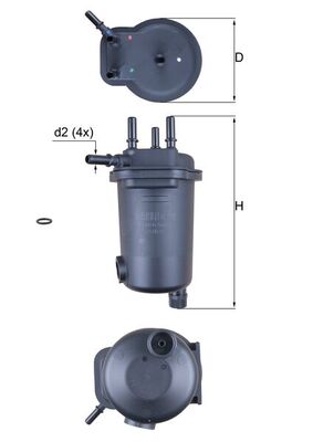 MAHLE KL 632D Filtru combustibil