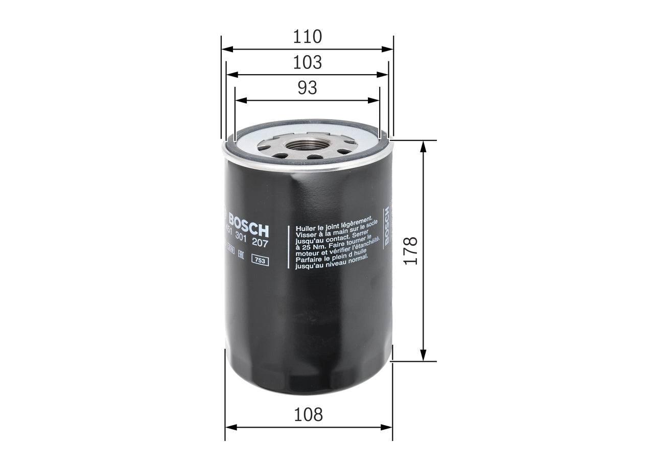 BOSCH 0 451 301 207 Filtru ulei