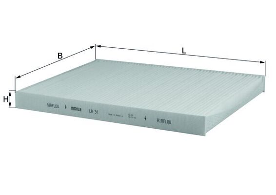 MAHLE LA 31 Filtru, aer habitaclu