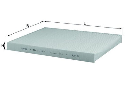 MAHLE LA 31 Filtru, aer habitaclu