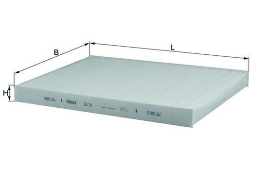 MAHLE LA 31 Filtru, aer habitaclu