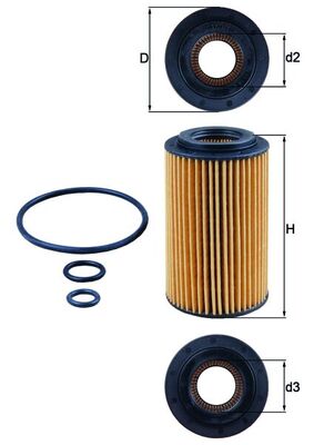 MAHLE OX 153/7D2 Filtru ulei