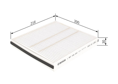 BOSCH 1 987 432 250 Filtru, aer habitaclu