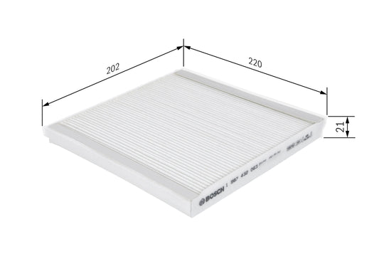 BOSCH 1 987 432 063 Filtru, aer habitaclu