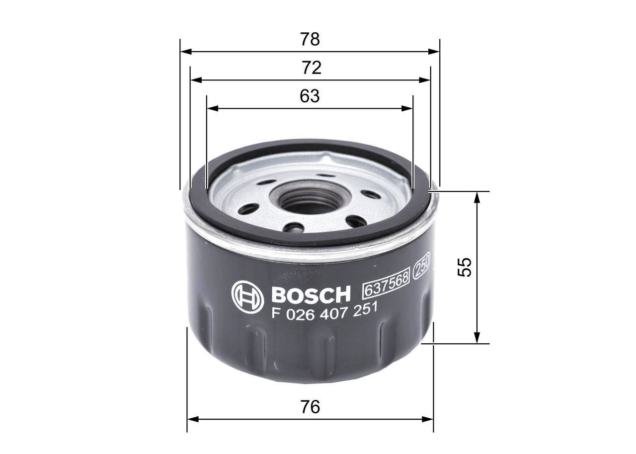 BOSCH F 026 407 251 Filtru ulei