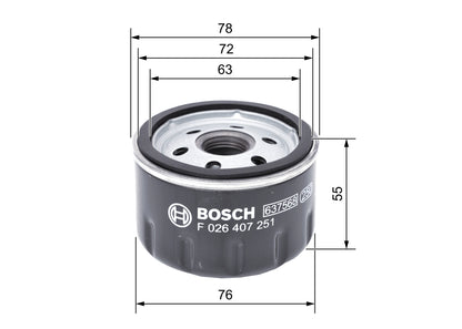 BOSCH F 026 407 251 Filtru ulei