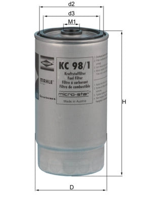 MAHLE KC 98/1 Filtru combustibil