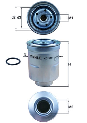 MAHLE KC 510D Filtru combustibil