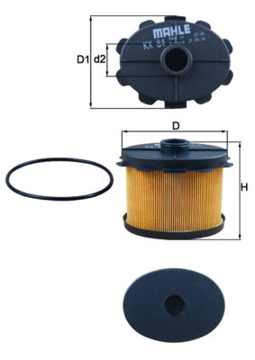 MAHLE KX 84D Filtru combustibil