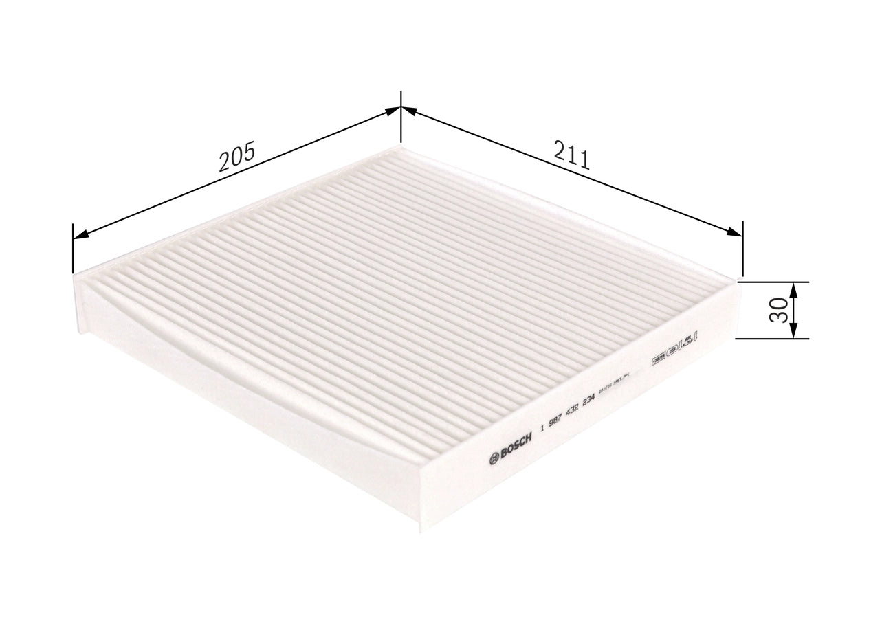 BOSCH 1 987 432 234 Filtru, aer habitaclu