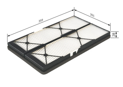 BOSCH 1 987 432 044 Filtru, aer habitaclu