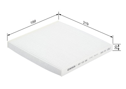 BOSCH 1 987 432 088 Filtru, aer habitaclu
