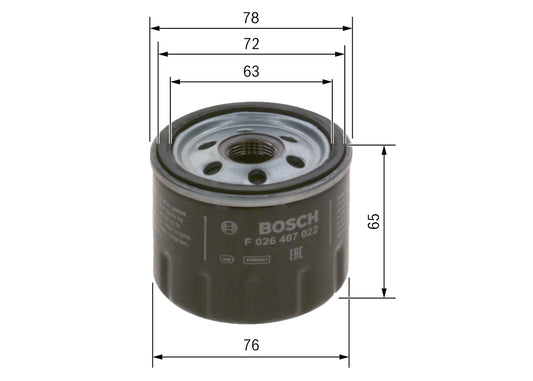 BOSCH F 026 407 022 Filtru ulei